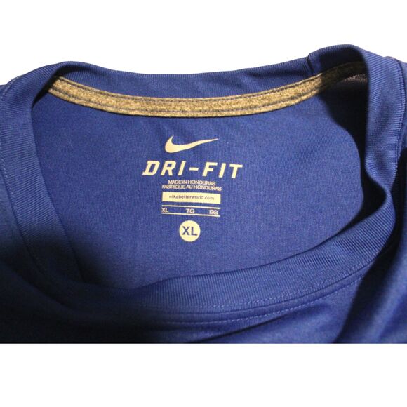 Men's Nike Dri-Fit Short Sleeved Pullover Shirt Royal Blue Size XL Extra-Large - Picture 8 of 9